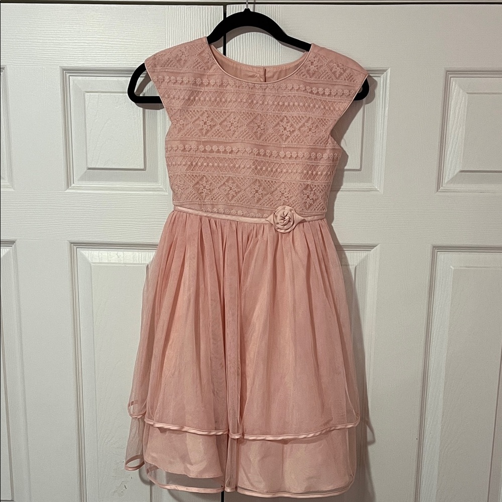Jona Michelle Blush Pink Lace Dress
